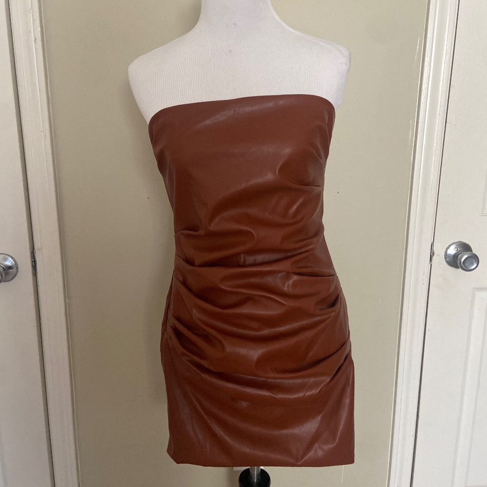 Faux Leather dress never worn